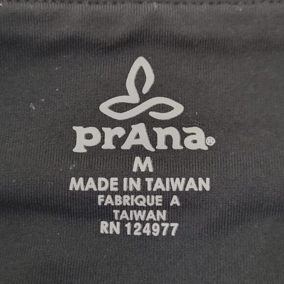 prAna Womens Black Capri Leggings Size Medium Yoga Pilates Gym Cardio Activewear - Picture 3 of 7